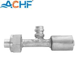 A/C HOSE FITTING TUBE-O FEMALE STRAIGHT WITH R134a PORT